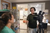 opname reportage TVO bij Sos Wilde Dieren